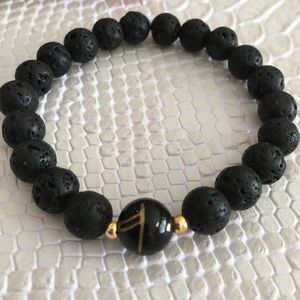 Black lava bead diffuser bracelet